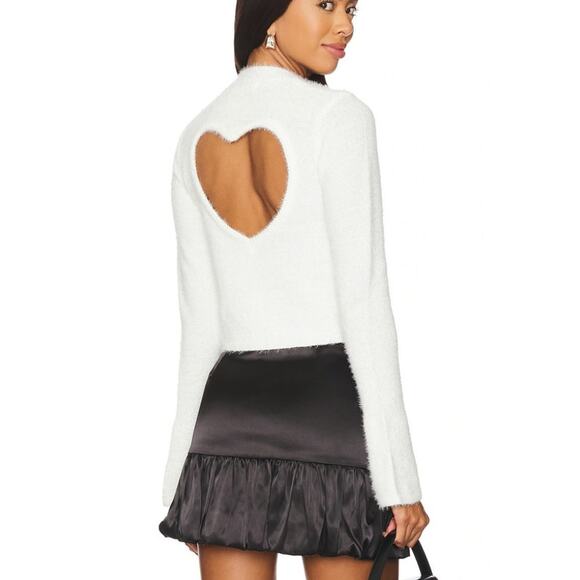 More To Come - Carolina Heart Cut Out Sweater in Ivory - Picture 4 of 5